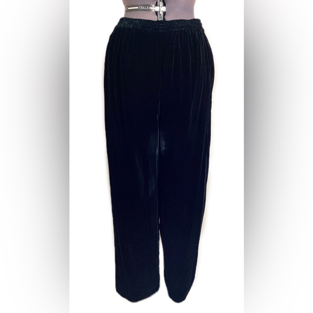 Vtg 90s Y2K Silk Blend Velvet Pants Size M Phoebe Buffay - Picture 3 of 13